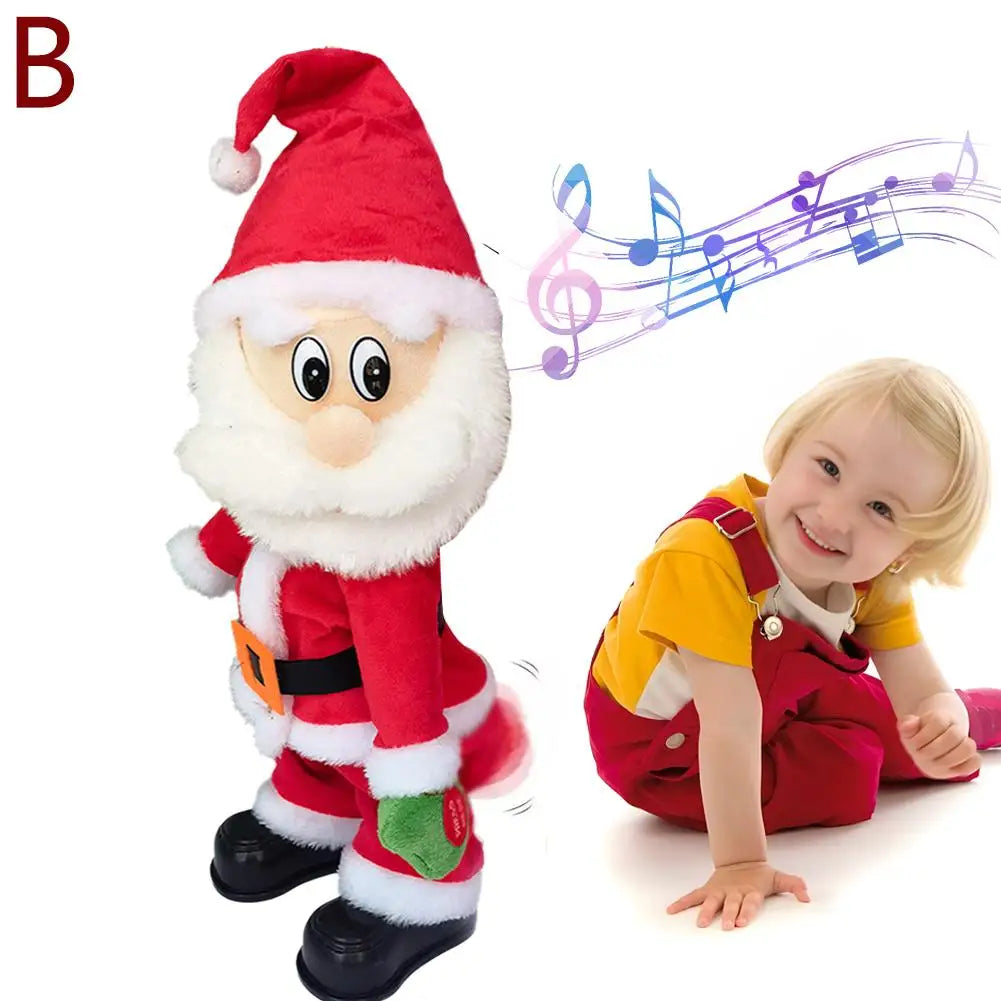 Musical Christmas Twerking Santa Claus Dancing Electric Christmas Stuffed Plush Doll Singing English Song Santa Toys Kids Gift