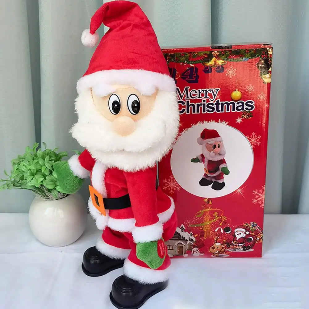 Musical Christmas Twerking Santa Claus Dancing Electric Christmas Stuffed Plush Doll Singing English Song Santa Toys Kids Gift