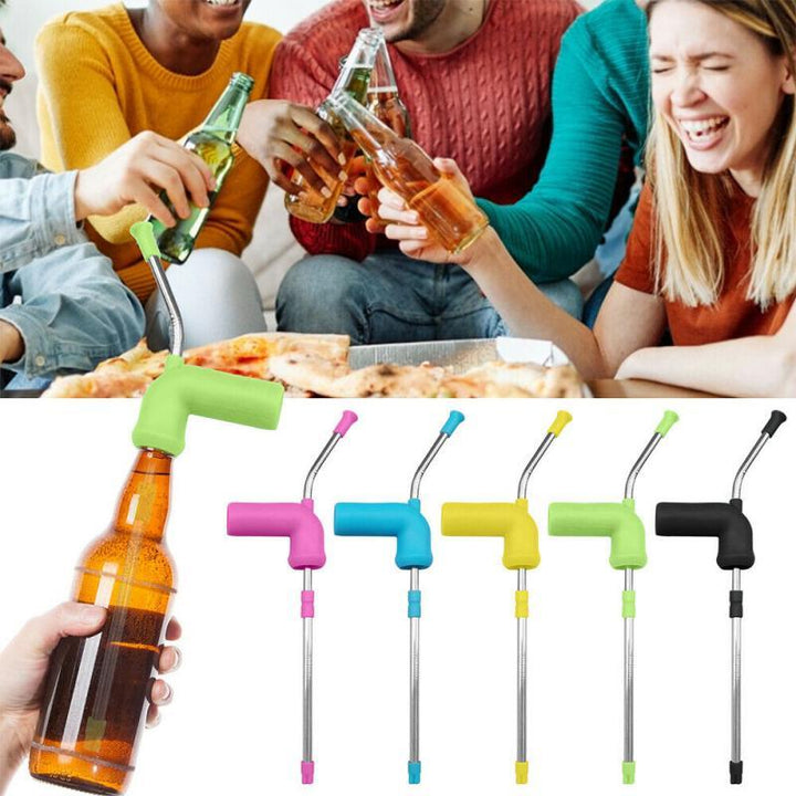 Ecoluxe- Beer Snorkel Straw Beer Bong Funnel Slammer Double Snorkel Drinking - verycoolshop