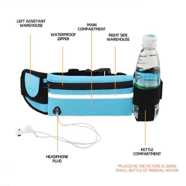 Fitness Waist Bag With Pocket Slim Running Jogging Belt Fanny Pack Bag For Hiking Cycling Workout Sports Gym - verycoolshop