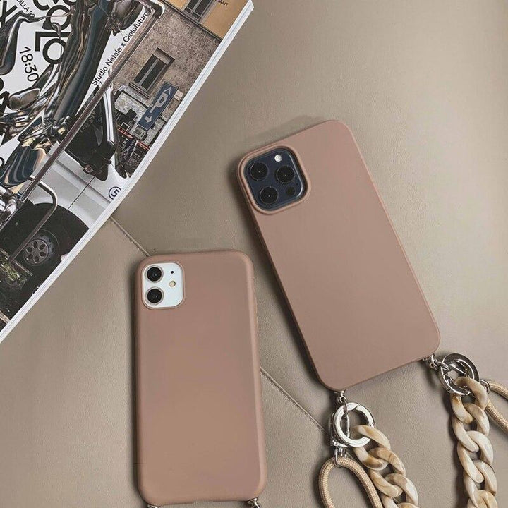 Ecoluxe-Marble Chain Crossbody Lanyard Strap Case For iPhone - verycoolshop