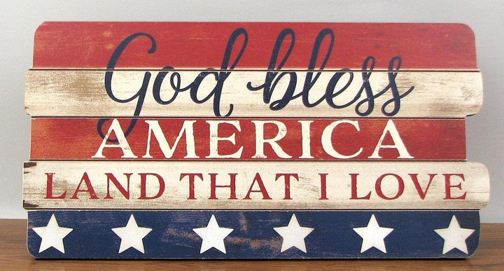 ""God Bless America"" Wood Sign - verycoolshop